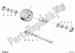 Wheel hub mounting parts front