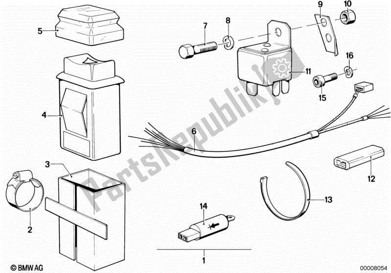 Toutes les pièces pour le Avertissement De Danger De Câblage du BMW R 100 RT 1000 1978 - 1984