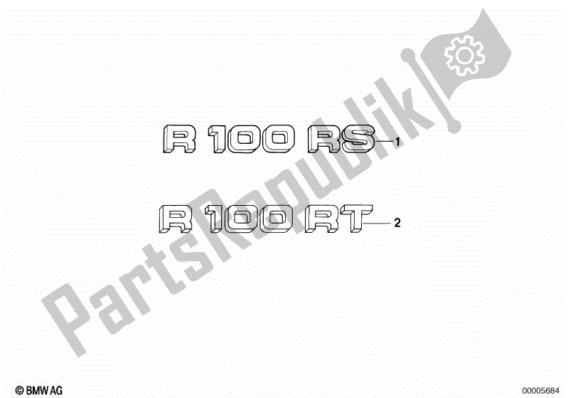 All parts for the Sticker R100rs/rt of the BMW R 100 RT 1000 1987 - 1995