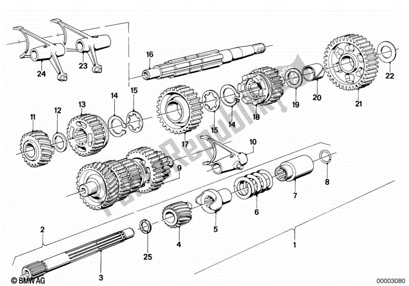 Toutes les pièces pour le Pièces De Boîte De Vitesses Sport à 5 Vitesses du BMW R 100S 1000 1976 - 1980