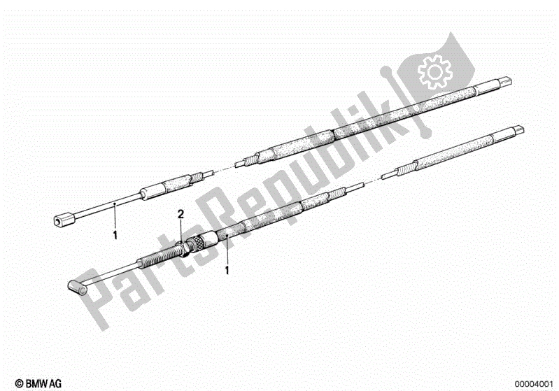 Toutes les pièces pour le Câble D'accélérateur du BMW R 100S 1000 1976 - 1980