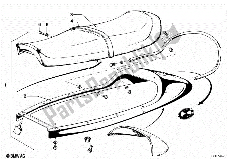 Toutes les pièces pour le Banquette Double du BMW R 100S 1000 1976 - 1980