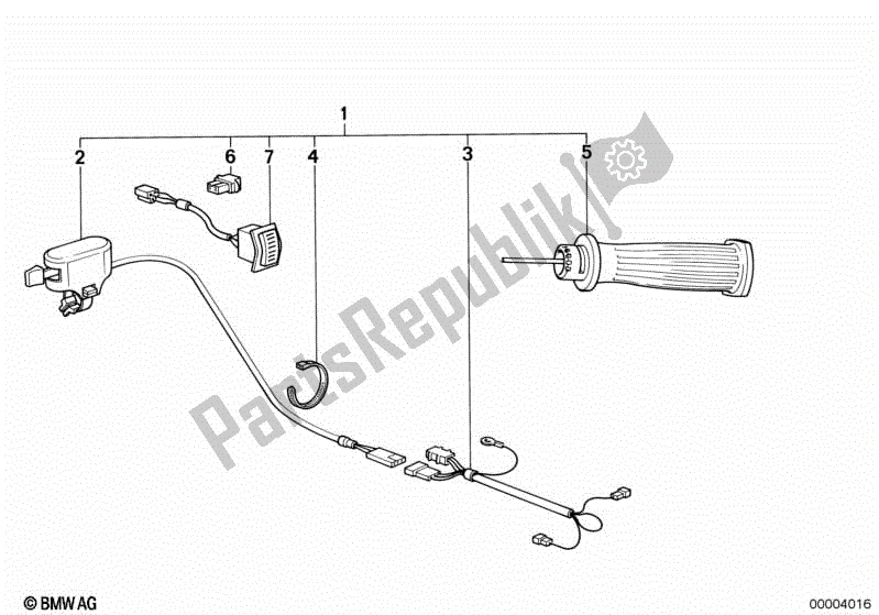 Toutes les pièces pour le Kit D'adaptation, Poignée Chauffante du BMW R 100S 1000 1976 - 1980