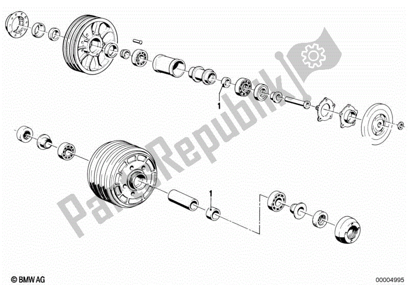 Toutes les pièces pour le Roue-cale De Rayon du BMW R 100S 1000 1976 - 1980