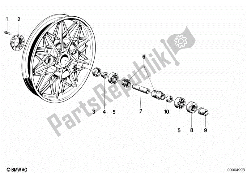 Toutes les pièces pour le Pièces De Montage De Moyeu De Roue Arrière du BMW R 100S 1000 1976 - 1980