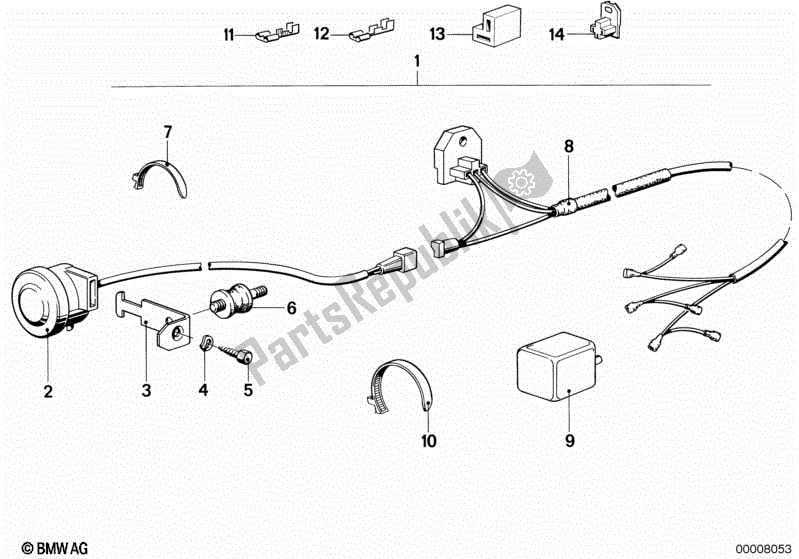 Toutes les pièces pour le Avertisseur Sonore De Câblage du BMW R 100S 1000 1976 - 1980