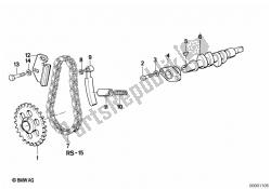 Camshaft, camshaft gear, timing chain