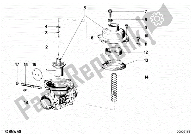 Alle onderdelen voor de Deksel Carburateur van de BMW R 100 /T 1000 1978 - 1984