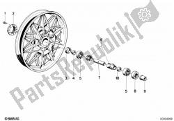 Wheel hub mounting parts rear