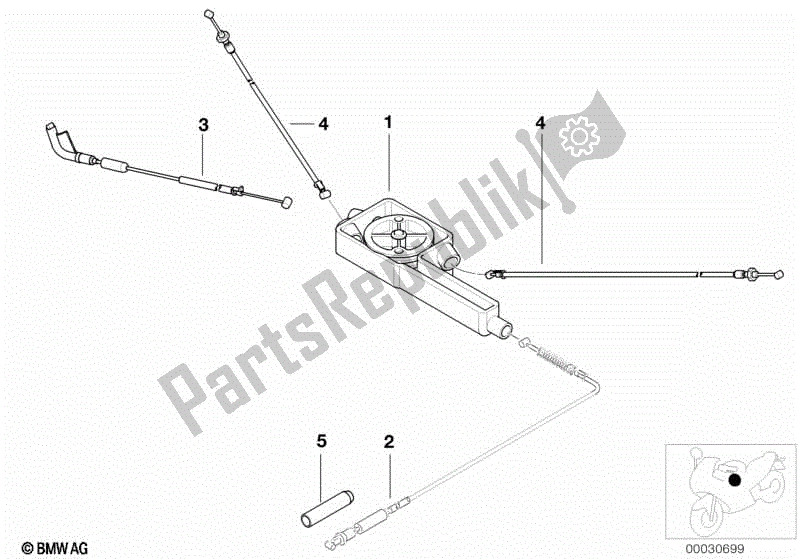 Todas las partes para Cable Bowden / Distribuidor De Cable de BMW R 1100 GS 259 E 1994 - 2000