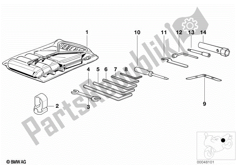 Todas las partes para Herramienta De Coche de BMW R 1100 GS 259 E 1994 - 2000