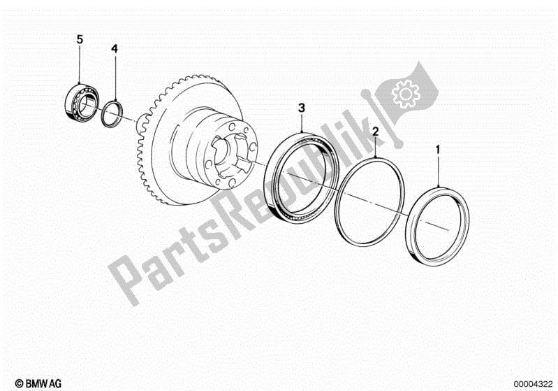 Toutes les pièces pour le Couronne Et Bagues D'espacement du BMW R 1100 GS 259 E 1994 - 2000