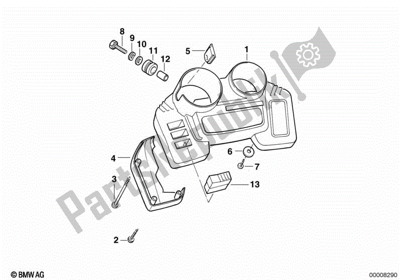 Toutes les pièces pour le Pièces De Montage Du Tableau De Bord du BMW R 1100 GS 259 E 1994 - 2000