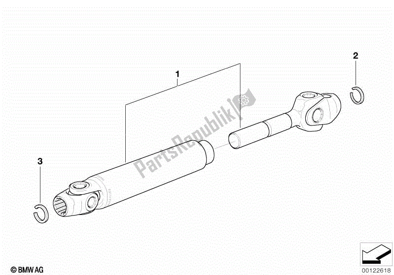 Toutes les pièces pour le Arbre De Transmission du BMW R 1100 GS 259 E 1994 - 2000