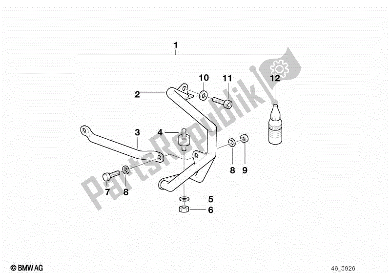 Toutes les pièces pour le Jeu De Barres De Protection Moteur F Réservoir Plastique du BMW R 1100 GS 259 E 1994 - 2000