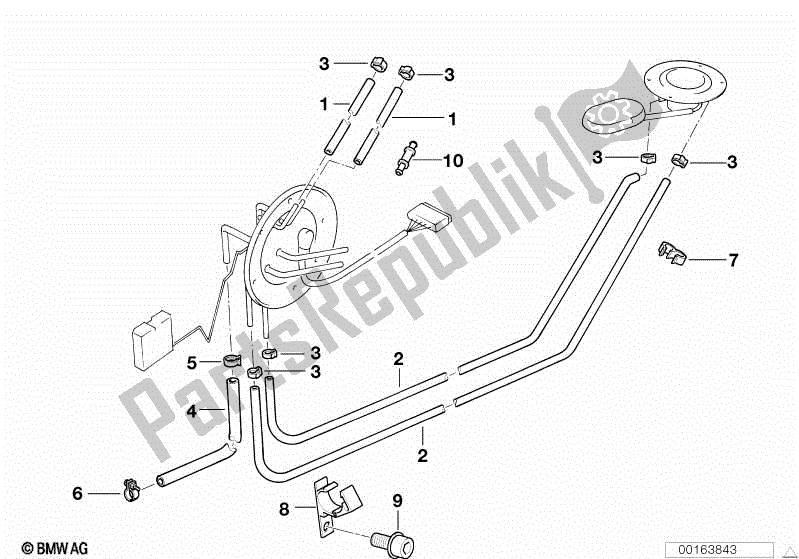 Todas las partes para Ventilación Del Tanque De Combustible / Piezas De Montaje de BMW R 1100 GS 259 E 1994 - 2000
