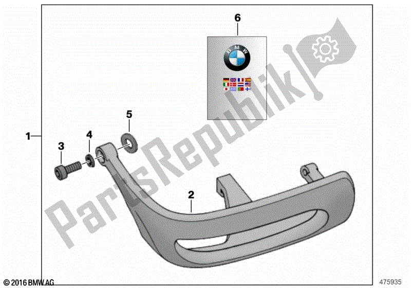 Toutes les pièces pour le Kit De Mise à Niveau, Barre De Sécurité En Plastique du BMW R 1100 GS 259 E 1994 - 2000