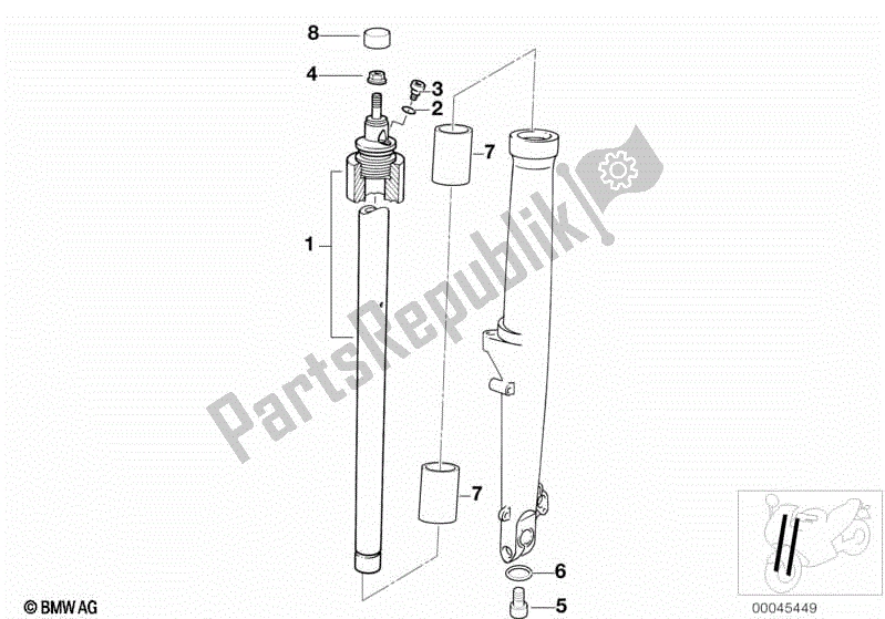 Toutes les pièces pour le Montant du BMW R 1100 GS 259 E 1994 - 2000