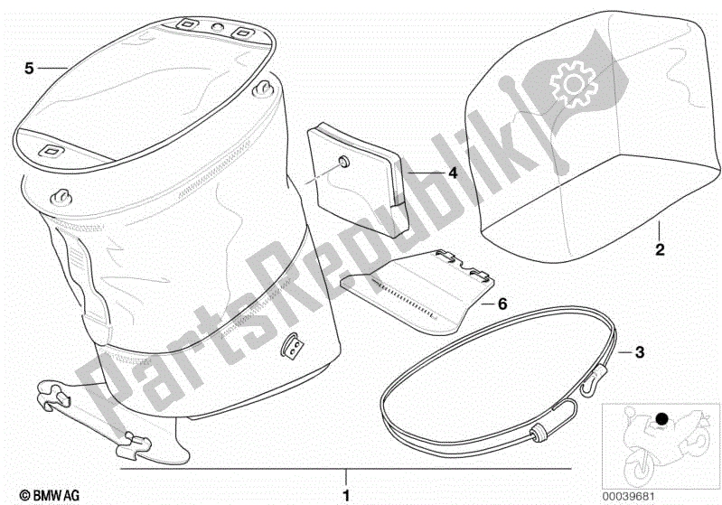 Toutes les pièces pour le Sacoche De Réservoir Réservoir En Tôle D'acier 99 F du BMW R 1100 GS 259 E 1994 - 2000