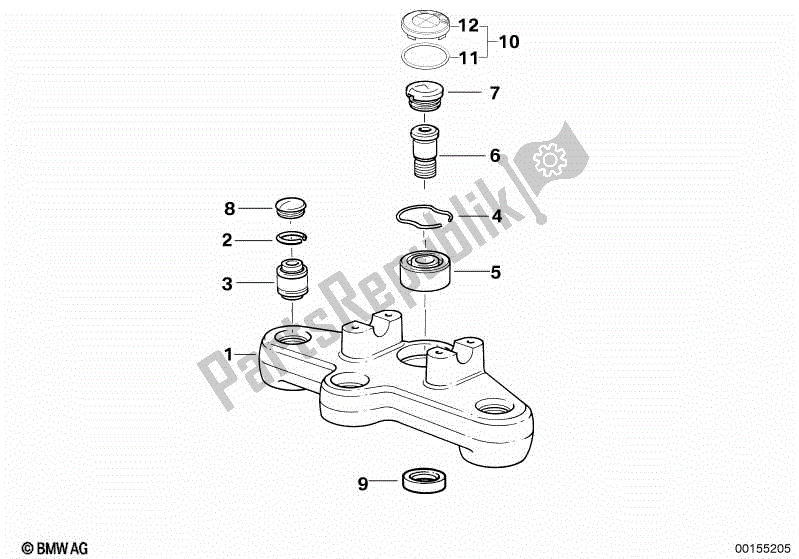 Toutes les pièces pour le Croisillon Supérieur De Fourche du BMW R 1100 GS 259 E 1994 - 2000