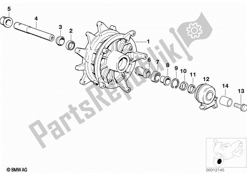 Toutes les pièces pour le Pièces De Montage De Moyeu De Roue Avant du BMW R 1100 GS 259 E 1994 - 2000