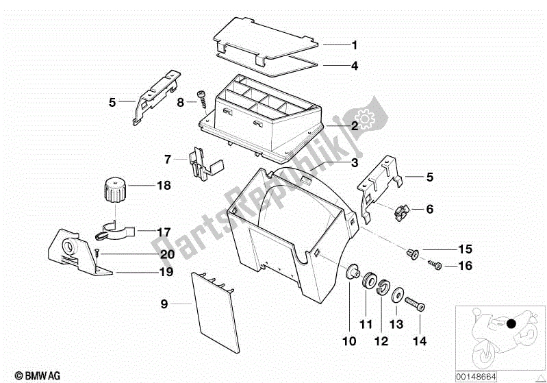 Todas las partes para Caja De Cableado / Caja De Fusibles / Piezas De Montaje de BMW R 1100 GS 259 E 1994 - 2000