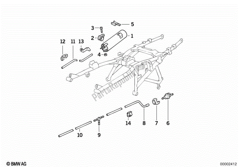 Todas las partes para Filtro De Carbón Activado / Ventilación De Combustible de BMW R 1100R 259 1994 - 2000