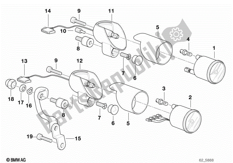 Wszystkie części do Dodatkowe Instrumenty, W? Adze BMW R 1100R 259 1994 - 2000