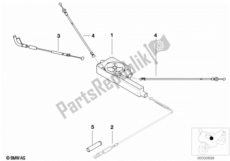 Wszystkie części do Rozdzielacz Ci? Gien Bowdena BMW R 1100R 259 1994 - 2000