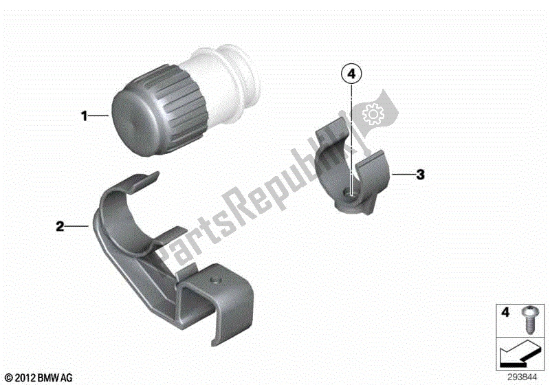 Todas as partes de Tampa Para Plugue De Diagnóstico do BMW R 1100R 259 1994 - 2000