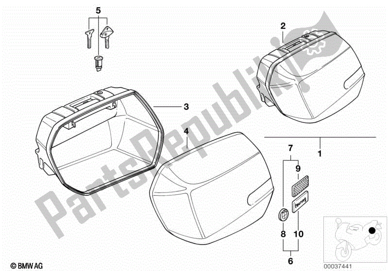 Todas las partes para Caso Del Sistema De La Ciudad de BMW R 1100R 259 1994 - 2000