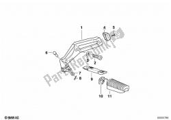 Footpeg plate/Rear footpeg