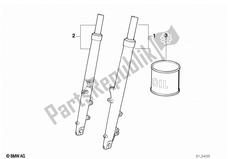 Wszystkie części do Noga Widelca BMW R 1100R 259 1994 - 2000