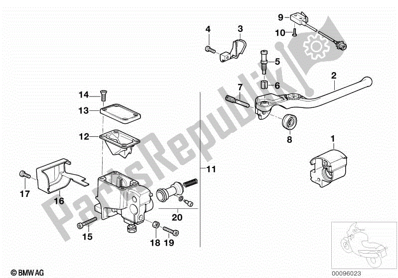 Todas las partes para Unidad De Manija Derecha / Piezas Individuales de BMW R 1100R 259 1994 - 2000