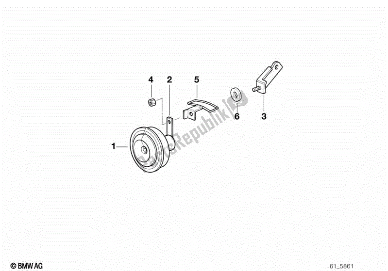 Todas las partes para Cuerno de BMW R 1100R 259 1994 - 2000