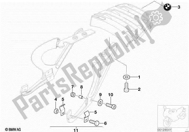 Todas as partes de Peças De Montagem, Grade De Bagagem do BMW R 1100R 259 1994 - 2000