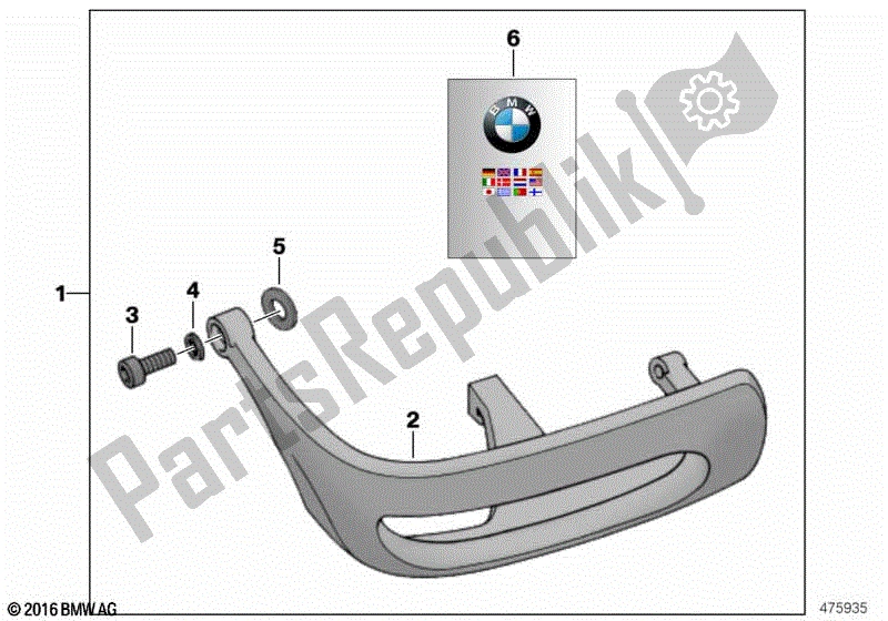 Tutte le parti per il Kit Di Retrofit, Barra Di Sicurezza In Plastica del BMW R 1100R 259 1994 - 2000