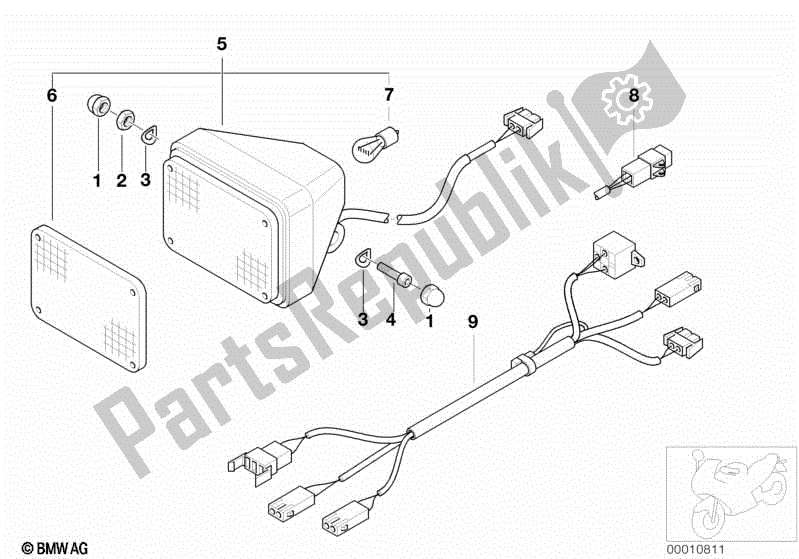 Todas las partes para Luz De Señalización de BMW R 1100R 259 1994 - 2000