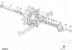 Wheel hub mounting parts front