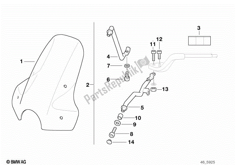 Todas las partes para Parabrisas de BMW R 1100R 259 1994 - 2000