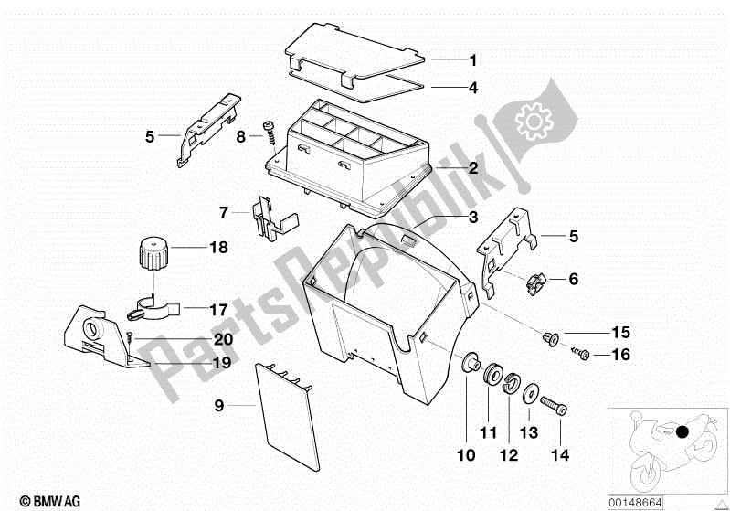 Todas las partes para Caja De Cableado / Caja De Fusibles / Piezas De Montaje de BMW R 1100R 259 1994 - 2000