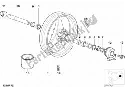 Front silver cast iron rim/dial shaft