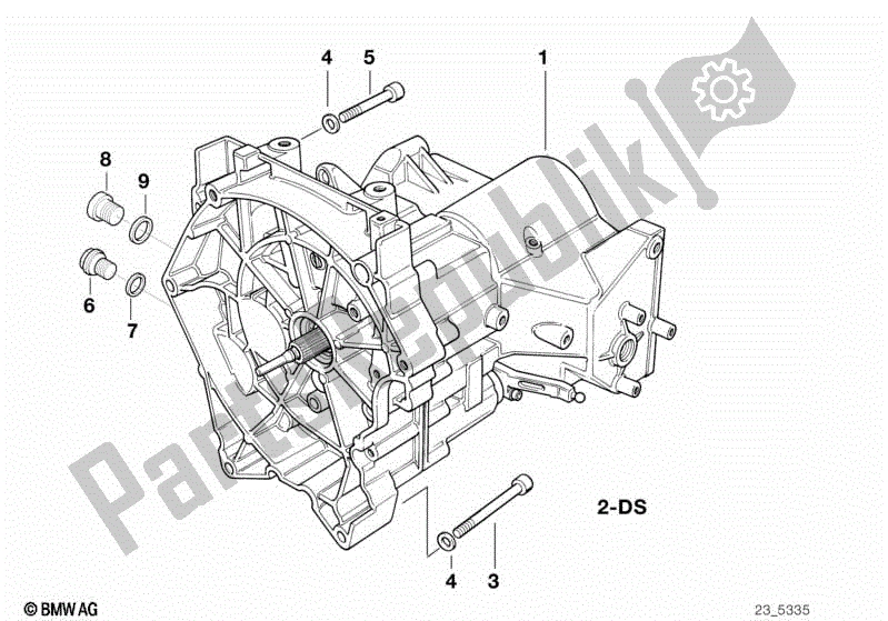 All parts for the 5-gear Transmission of the BMW R 1100 RT 259 T 1995 - 2001