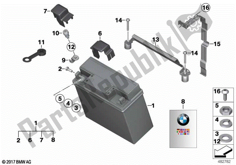 Toutes les pièces pour le Batterie, Sans Entretien du BMW R 1100 RT 259 T 1995 - 2001