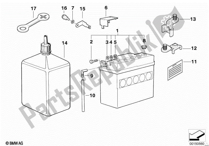 Toutes les pièces pour le Batterie du BMW R 1100 RT 259 T 1995 - 2001