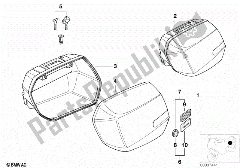 All parts for the City System Case of the BMW R 1100 RT 259 T 1995 - 2001