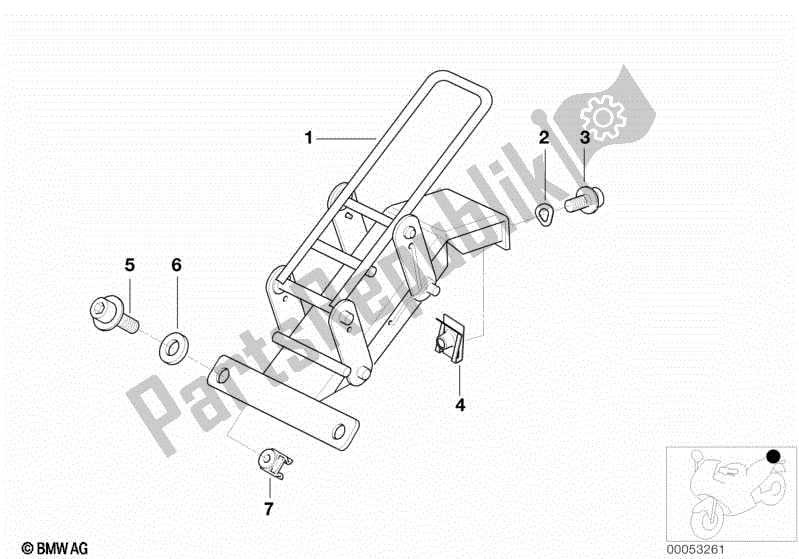 Alle onderdelen voor de Dualseat Slotmechanisme Voor Radio van de BMW R 1100 RT 259 T 1995 - 2001