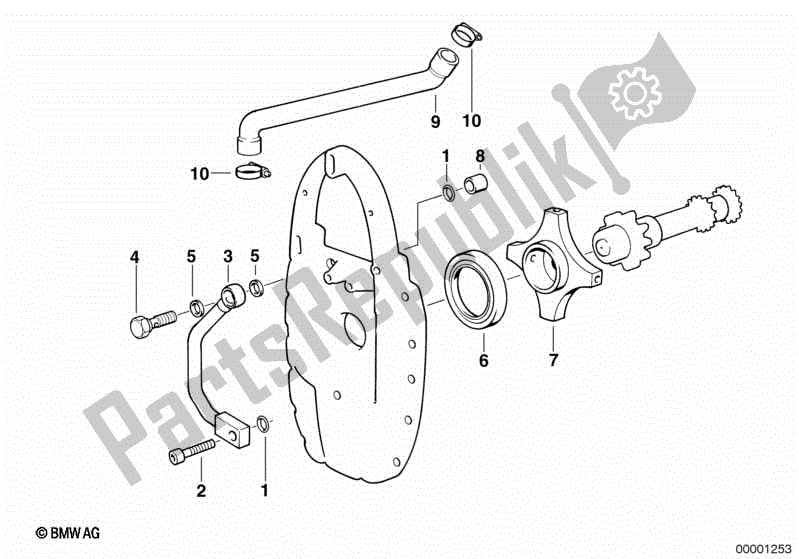 All parts for the Engine Ventilation of the BMW R 1100 RT 259 T 1995 - 2001
