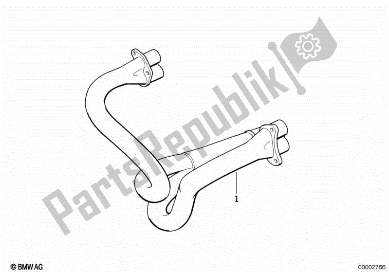 All parts for the Exhaust Manifold of the BMW R 1100 RT 259 T 1995 - 2001