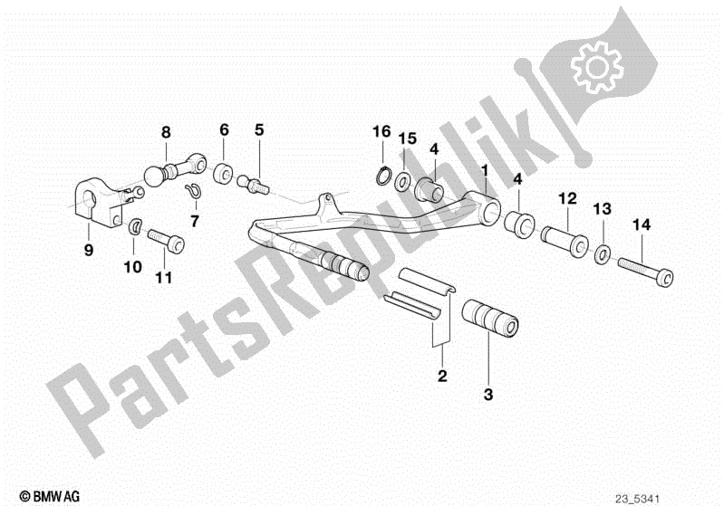 Alle onderdelen voor de Externe Versnellingspook Onderdelen / Schakelhendel van de BMW R 1100 RT 259 T 1995 - 2001